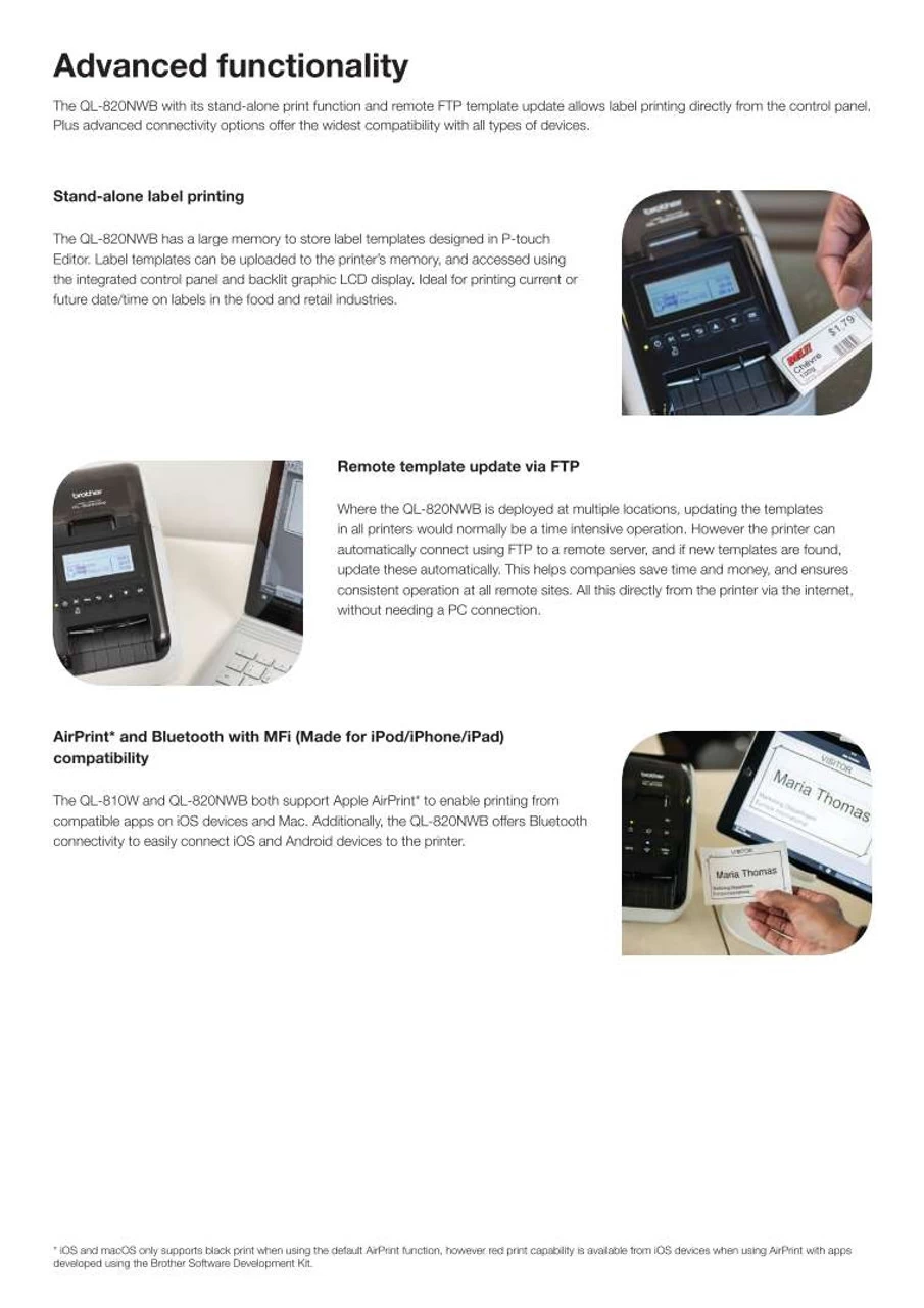 BROTHER QL-800 High Speed Professional Label Printer For PC MAC Prints Upto 62mm Label With BLACK-RED PRINTING *DK-22251 Required 8 BROTHER QL-800 High Speed Professional Label Printer For PC MAC Prints Upto 62mm Label With BLACK-RED PRINTING *DK-22251 Required - Image 6