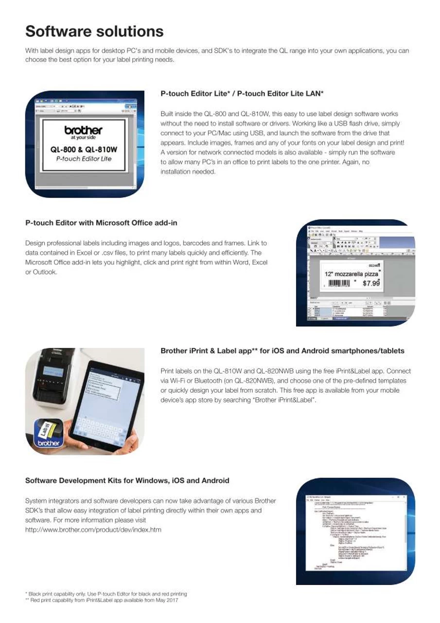 BROTHER QL-800 High Speed Professional Label Printer For PC MAC Prints Upto 62mm Label With BLACK-RED PRINTING *DK-22251 Required 11 BROTHER QL-800 High Speed Professional Label Printer For PC MAC Prints Upto 62mm Label With BLACK-RED PRINTING *DK-22251 Required - Image 9