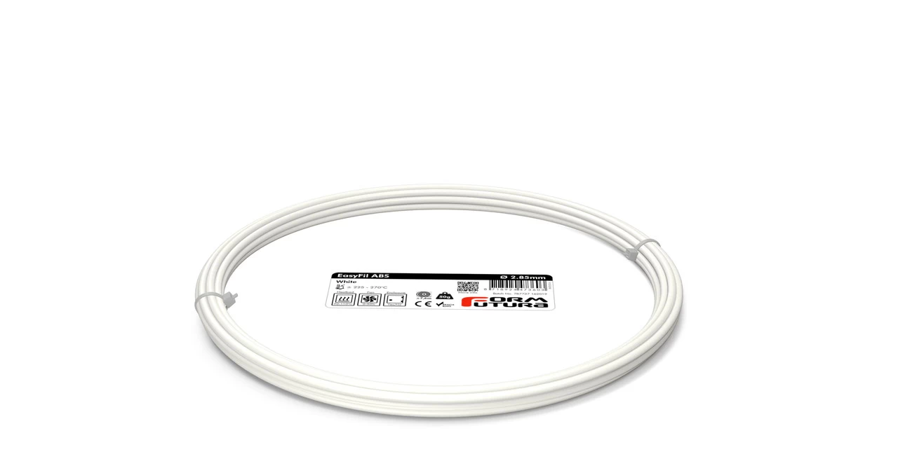 ABS Filament EasyFil ABS 2.85mm White 50 Gram 3D Printer Filament 3 ABS Filament EasyFil ABS 2.85mm White 50 Gram 3D Printer Filament