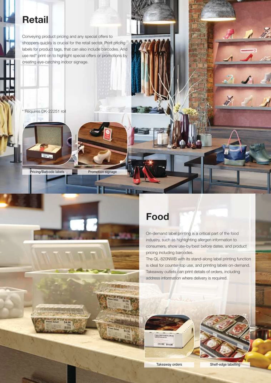 BROTHER QL-800 High Speed Professional Label Printer For PC MAC Prints Upto 62mm Label With BLACK-RED PRINTING *DK-22251 Required 7 BROTHER QL-800 High Speed Professional Label Printer For PC MAC Prints Upto 62mm Label With BLACK-RED PRINTING *DK-22251 Required - Image 5