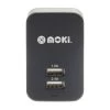 MOKI Dual USB Wall Charger Black -Office Electronics Store ACC MUSBWB 00 84267.1619595101