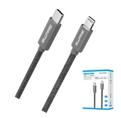 8WARE 1.5m Super Ultra USB-C To Lightning Cable Super Fast Charging Strength Aluminium Flexible Nylon Apple IPone IPad IPod Mac Retail Pack