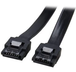 ASTROTEK SATA 3.0 Data Cable 30cm 7 Pins Straight To 7 Pins Straight With Latch Black Nylon Jacket 26AWG