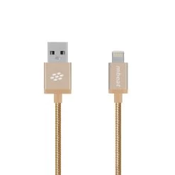 Mbeat 'Toughlink'1.2m Lightning Fast Charger Cable - Gold/Durable Metal Braided/MFI/Apple IPhone X 11 7S 7 8 Plus XR 6S 6 5 5S IPod IPad Mini Air