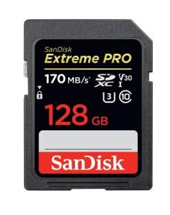 SANDISK 128GB Extreme PRO Memory Card 170MB/s Full HD & 4K UHD Class 30 Speed Shock Proof Temperature Proof Water Proof X-ray Proof Digital Camera