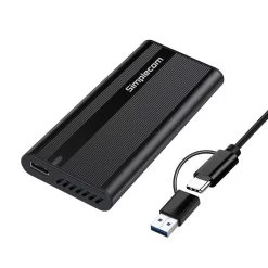 SIMPLECOM SE505 NVMe M.2 SSD To USB-C Enclosure USB 3.2 Gen 2 10Gbps Ultra-slim Aluminium Case Tool-free Design