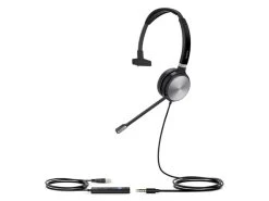 YEALINK UH36 Mono Wideband Noise Cancelling Headset - USB-C / 3.5mm Connections, Designed For UC, Simple Call Management, HD Voice, LED Indicator