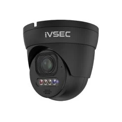 IVSEC IVSEC TURRET IP CAMERA 8MP 2.8MM-12MM MOTORISED LENS 25 FPS POE IP66 ADV DET BLACK
