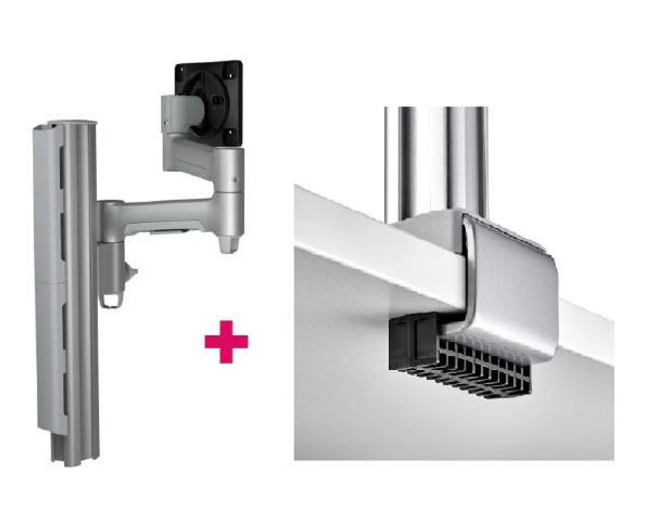 Atdec AWMS-4640 Single 460mm Monitor Arm + 400mm Post / 12kg (26.5lb) Flat Screen, 10kg (22lb) Curved Screen + C Clamp Desk Fixing, Silver 3 Atdec AWMS-4640 Single 460mm Monitor Arm + 400mm Post / 12kg (26.5lb) Flat Screen, 10kg (22lb) Curved Screen + C Clamp Desk Fixing, Silver