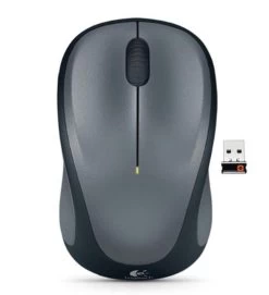 Logitech Wireless Mouse M235, 3 Button, USB Receiver, Scroll Wheel, Colour: Colt Glossy Black, 1 AA Battery Pre-installed