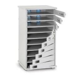 LapCabby Lyte 10 Multi Door | 10-Device Static AC Charging Locker For Laptops, Tablets & Chromebooks Up To 15 ; - Horizontal