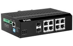 D Link 10-Port Gigabit Industrial Smart Managed PoE+ Switch With 4 PoE Ports And 2 SFP Ports