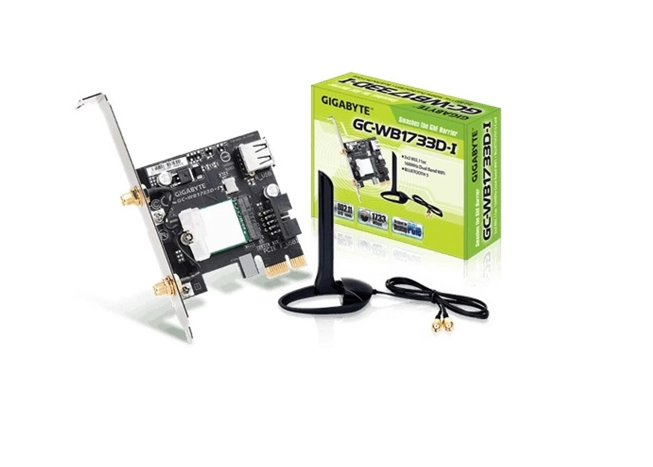 GIGABYTE GC-WB1733D-I PCIE Expansion Card Wifi + Bluetooth 5 3 GIGABYTE GC-WB1733D-I PCIE Expansion Card Wifi + Bluetooth 5