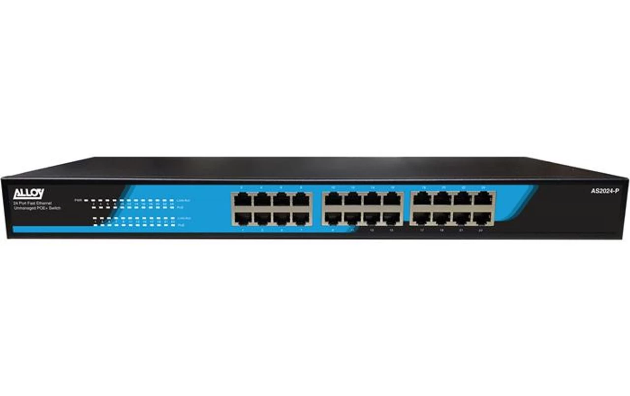 ALLOY AS2024-P 24 Port Unmanaged Fast Ethernet 802.3at PoE Switch, 250 Watts 3 ALLOY AS2024-P 24 Port Unmanaged Fast Ethernet 802.3at PoE Switch, 250 Watts