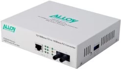 ALLOY POE200ST 10/100Base-TX To 100Base-FX Multimode Fibre (ST) Converter, Provides PoE Power (RJ-45). 2km