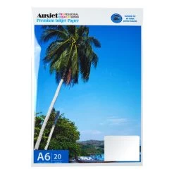 AUSTiC 115gsm A6 Sticker Glossy Photo Paper 20 Sheets