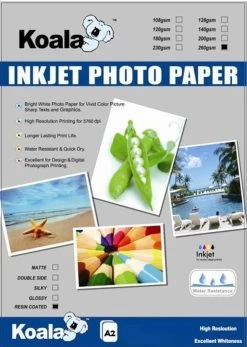 260gm A2 RC Glossy Photo 20 Sheets