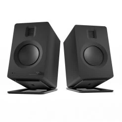 Kanto TUK 260W Powered Bookshelf Speakers With Headphone Out, USB Input, Dedicated Phono Pre-amp, Bluetooth - Pair, Matte Black With S6 Black Stand Bundle -Office Electronics Store TUKMB S6 StudioRender 79009.1713981098
