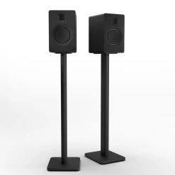 Kanto TUK 260W Powered Bookshelf Speakers With Headphone Out, USB Input, Dedicated Phono Pre-amp, Bluetooth - Pair, Matte Black With SP32PL Black Stand Bundle -Office Electronics Store TUKMB SP32PL StudioRender 13341.1713981805
