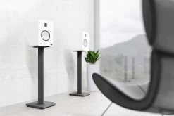 Kanto SP26PL 26" Tall Bookshelf Speaker Floor Stands - Pair, Black -Office Electronics Store TUKMW SP26PL Lifestyle WhiteBrick Room2 10014.1710004222