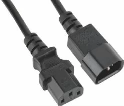 ASTROTEK Power Extension Cable 2m - Male To Female Monitor To PC Or PC/UPS To Device IEC C13 To C14
