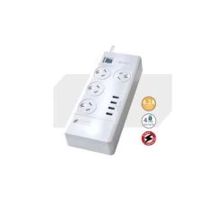 GENERIC 4 Outlets & 4 USB Outlets Surge Protected Powerboard PAD-4044C
