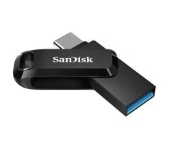 SANDISK 32GB Ultra Dual Drive Go 2-in-1 USB-C & USB-A Flash Drive Memory Stick 150MBs USB3.1 Type-C Swivel For Android Smartphones Tablets Macs PCs