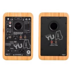 Kanto YU4 140W Powered Bookshelf Speakers With Bluetooth® And Phono Preamp - Pair, Bamboo With SP26PL Black Stand Bundle -Office Electronics Store YU4BAMBOO IMG04 Back 6789da96 ca59 409b 812d 7e4375dc84af 94947.1713981798