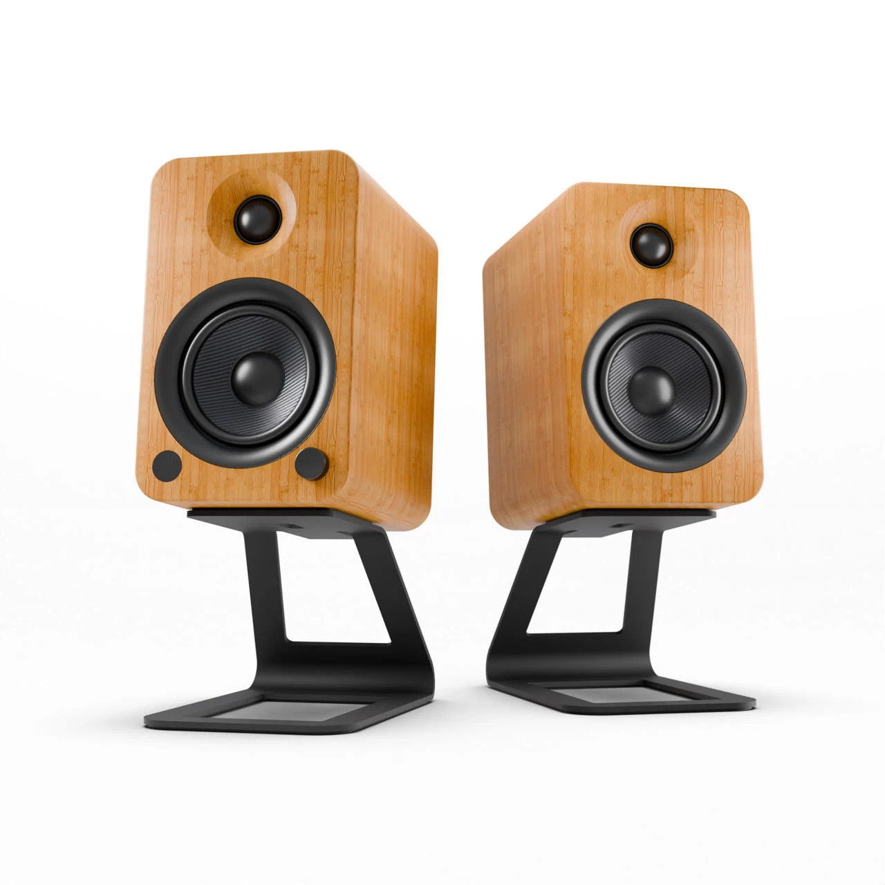Kanto YU4 140W Powered Bookshelf Speakers With Bluetooth® And Phono Preamp - Pair, Bamboo With SE4 Black Stand Bundle 9 Kanto YU4 140W Powered Bookshelf Speakers With Bluetooth® And Phono Preamp - Pair, Bamboo With SE4 Black Stand Bundle - Image 7