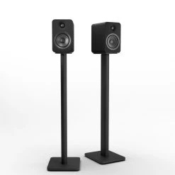 Kanto YU4 140W Powered Bookshelf Speakers With Bluetooth® And Phono Preamp - Pair, Matte Black With SP32PL Black Stand Bundle -Office Electronics Store YU4MB SP32PL StudioRender 74998.1711300901
