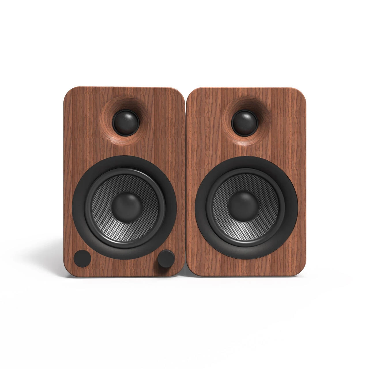 Kanto YU4 140W Powered Bookshelf Speakers With Bluetooth® And Phono Preamp - Pair, Walnut With SP9 Black Stand Bundle 9 Kanto YU4 140W Powered Bookshelf Speakers With Bluetooth® And Phono Preamp - Pair, Walnut With SP9 Black Stand Bundle - Image 7