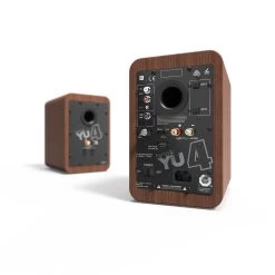 Kanto YU4 140W Powered Bookshelf Speakers With Bluetooth® And Phono Preamp - Pair, Walnut With SX22 Black Stand Bundle -Office Electronics Store YU4Walnut IMG05 AngleRear a8b493d5 c4d5 4bc3 bfad 00b43ad3dd9b 65314.1711299087