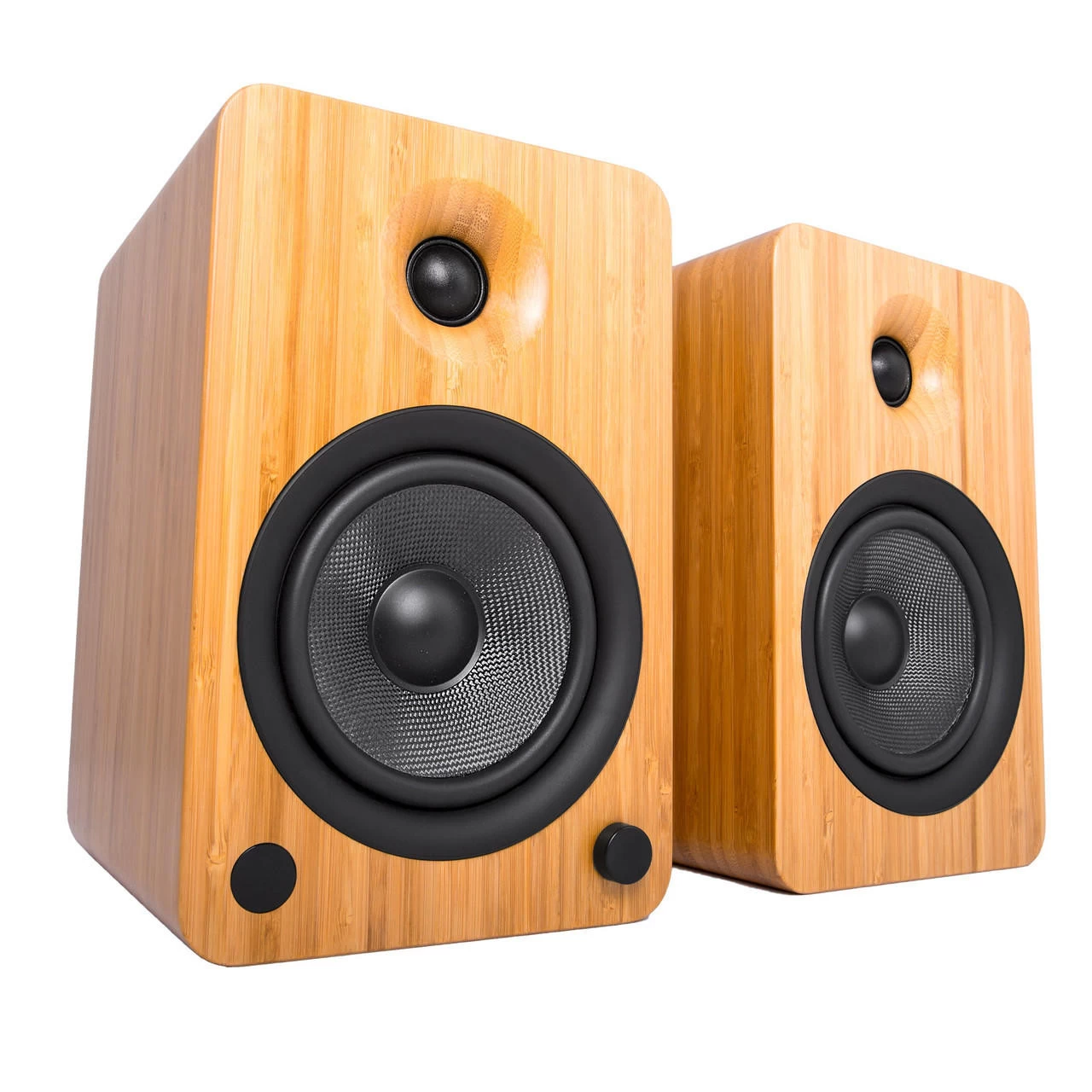 Kanto YU6 200W Powered Bookshelf Speakers With Bluetooth® And Phono Preamp - Pair, Bamboo With SX22 Black Stand Bundle 11 Kanto YU6 200W Powered Bookshelf Speakers With Bluetooth® And Phono Preamp - Pair, Bamboo With SX22 Black Stand Bundle - Image 9