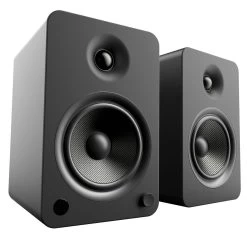 Kanto YU6 200W Powered Bookshelf Speakers With Bluetooth® And Phono Preamp - Pair, Matte Black With SX22 Black Stand Bundle -Office Electronics Store YU6MB IMG02 AngleMain f06a8ea1 ecb5 41b5 b6ef 3f644bcf3cb1 66530.1711302201