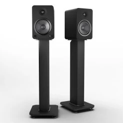 Kanto YU6 200W Powered Bookshelf Speakers With Bluetooth® And Phono Preamp - Pair, Matte Black With SX26 Black Stand Bundle -Office Electronics Store YU6MB SX26 StudioRender 86784.1711300777
