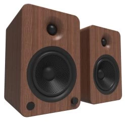 Kanto YU6 200W Powered Bookshelf Speakers With Bluetooth® And Phono Preamp - Pair, Walnut With SX22 Black Stand Bundle -Office Electronics Store YU6WALNUT IMG02 AngleMain 4ea6c856 f7dc 4c3c a1dd 3d9bde34ea18 47885.1711301274