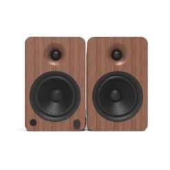 Kanto YU6 200W Powered Bookshelf Speakers With Bluetooth® And Phono Preamp - Pair, Walnut With SX22 Black Stand Bundle -Office Electronics Store YU6WALNUT IMG03 Front 164eb894 0b6d 4414 bfde 71b47a31d413 24108.1711300405