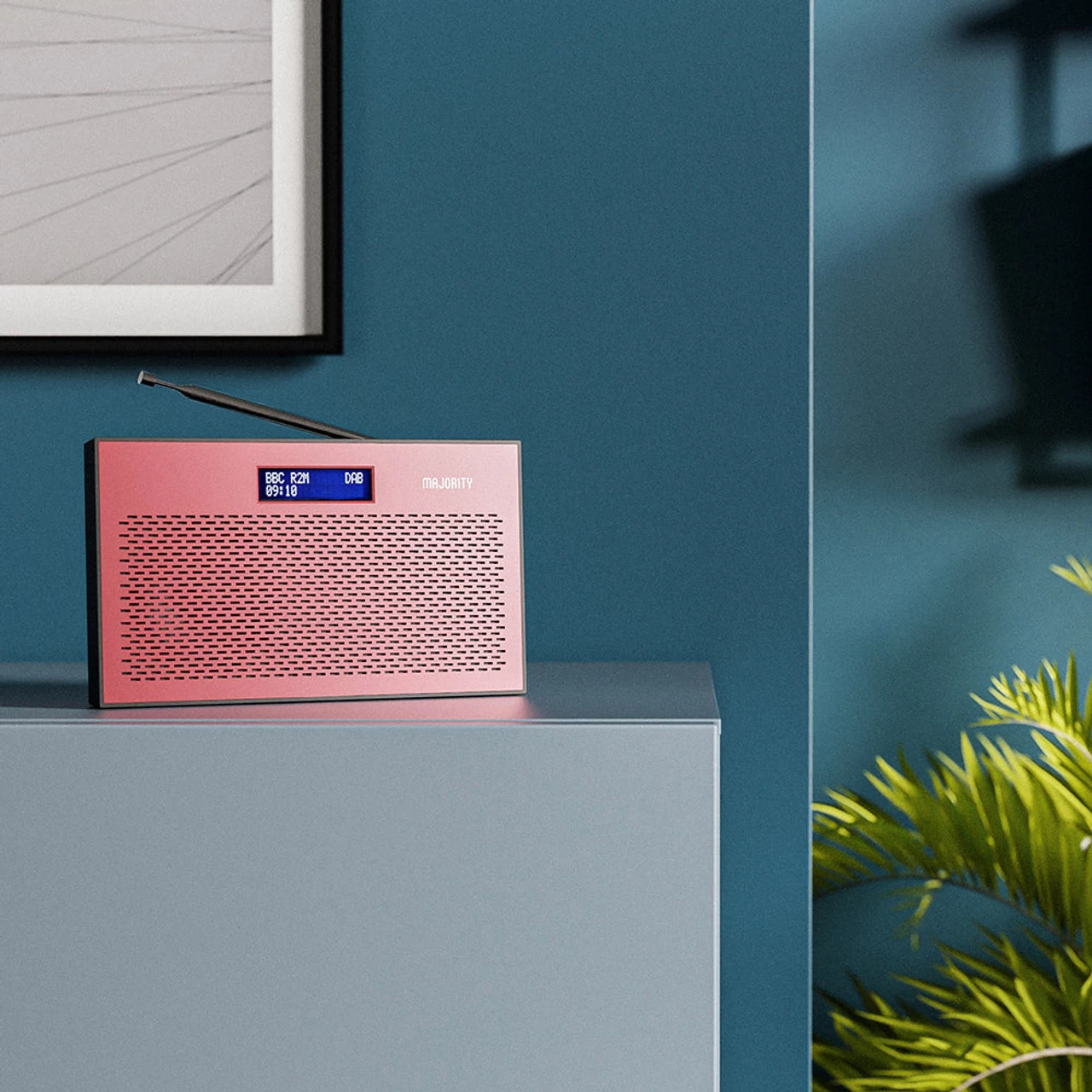 Majority Histon Compact DAB & FM Radio-Rose 3 Majority Histon Compact DAB & FM Radio-Rose