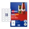 AVERY Label Oval L7102 18Up Pack Of 10 -Office Electronics Store uc 75643.1671024862